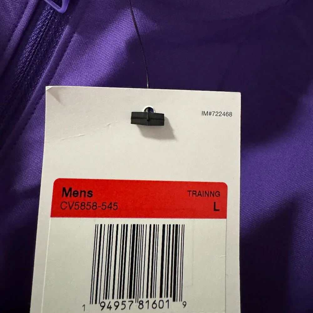 Nike Jordan Team Lightweight SS Football Coach Jacket Mens Purple CV5858-545